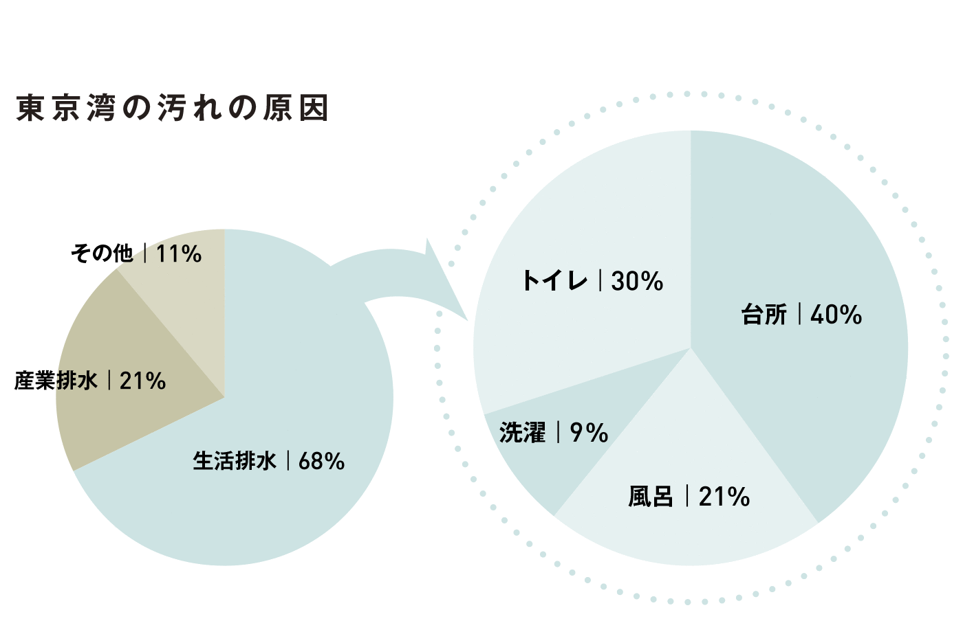 東京湾の汚れの原因 グラフ