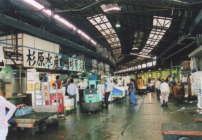 築地市場 場内の写真
