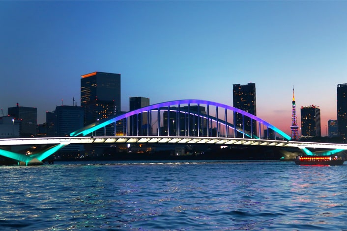 築地大橋と東京タワー　児玉絵美