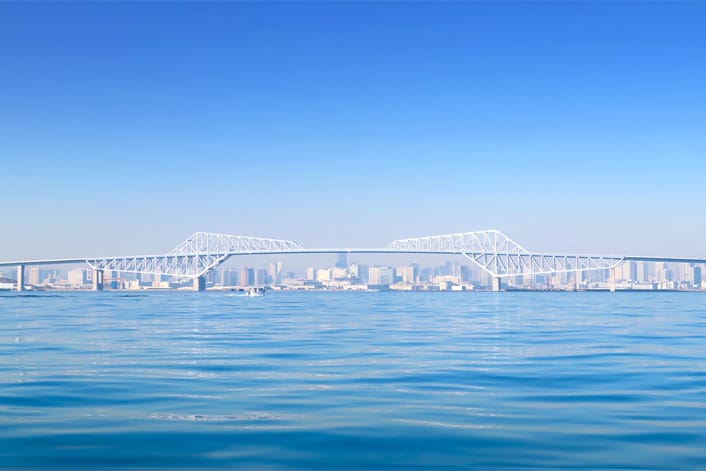 東京湾から見た都心　児玉絵美